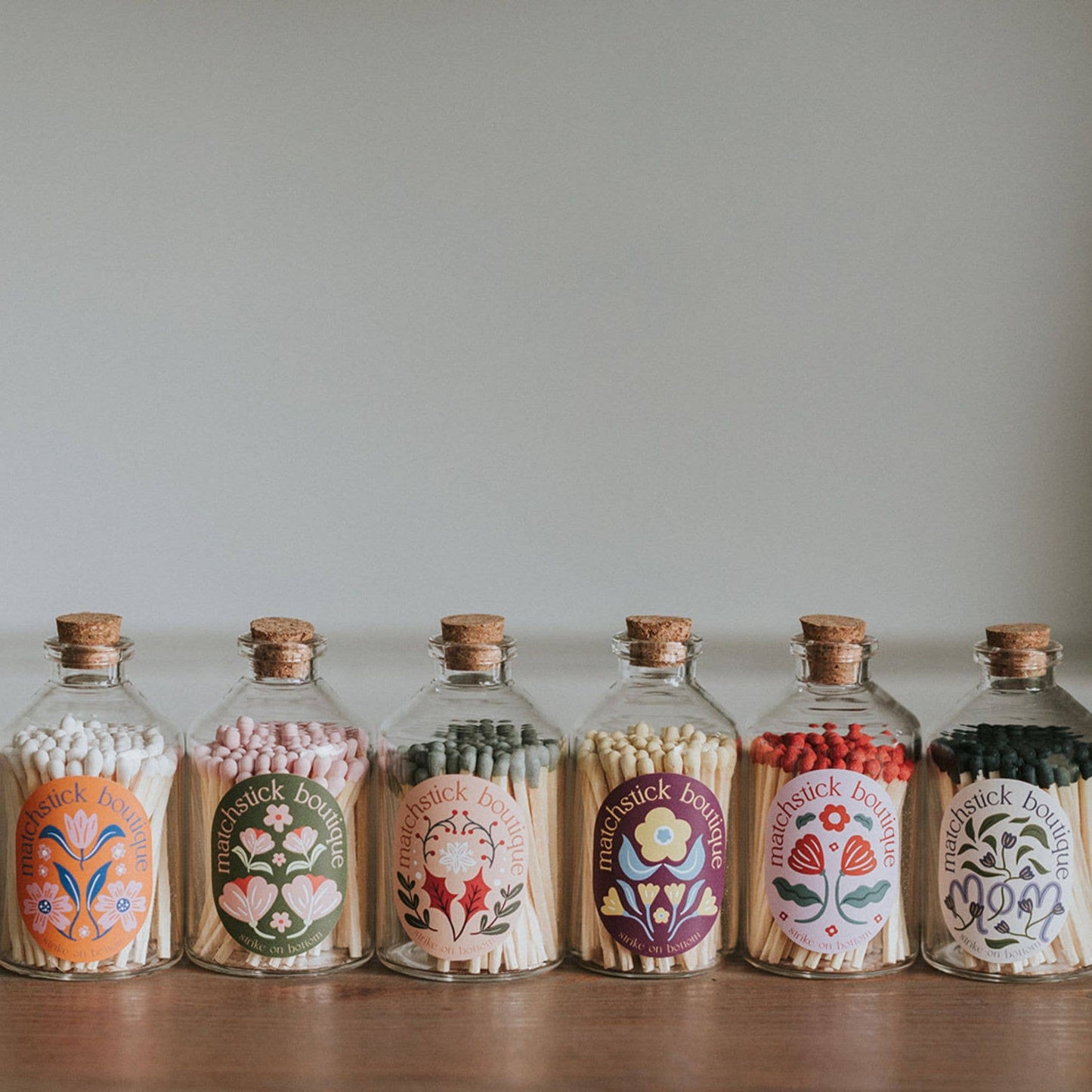 Orange Floral Apothecary Jar